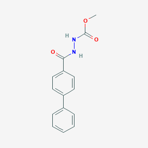 molecular formula C15H14N2O3 B402669 Methyl 2-(biphenyl-4-ylcarbonyl)hydrazinecarboxylate 