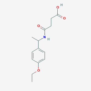 molecular formula C14H19NO4 B4026692 3-{[1-(4-ETHOXYPHENYL)ETHYL]CARBAMOYL}PROPANOIC ACID 