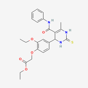 Ethyl {2-ethoxy-4-[6-methyl-5-(phenylcarbamoyl)-2-sulfanyl-3,4-dihydropyrimidin-4-yl]phenoxy}acetate