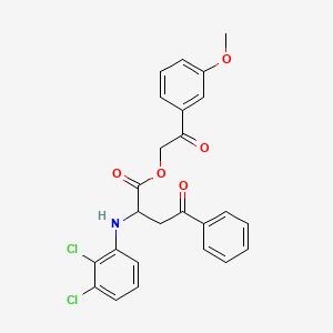 2-(3-methoxyphenyl)-2-oxoethyl 2-[(2,3-dichlorophenyl)amino]-4-oxo-4-phenylbutanoate