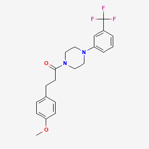 3-(4-METHOXYPHENYL)-1-{4-[3-(TRIFLUOROMETHYL)PHENYL]PIPERAZINO}-1-PROPANONE