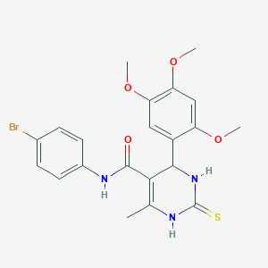 molecular formula C21H22BrN3O4S B402674 N-(4-bromophenyl)-6-methyl-2-thioxo-4-(2,4,5-trimethoxyphenyl)-1,2,3,4-tetrahydropyrimidine-5-carboxamide 