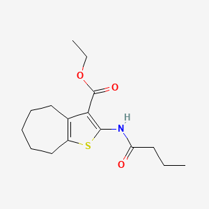 ethyl 2-(butyrylamino)-5,6,7,8-tetrahydro-4H-cyclohepta[b]thiophene-3-carboxylate