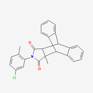 molecular formula C26H20ClNO2 B4026757 17-(5-Chloro-2-methylphenyl)-15-methyl-17-azapentacyclo[6.6.5.0~2,7~.0~9,14~.0~15,19~]nonadeca-2,4,6,9,11,13-hexaene-16,18-dione (non-preferred name) 