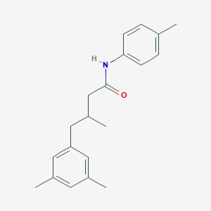 molecular formula C20H25NO B402676 4-(3,5-dimethylphenyl)-3-methyl-N-(4-methylphenyl)butanamide 