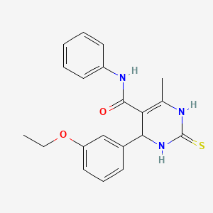 6-(3-ethoxyphenyl)-4-methyl-N-phenyl-2-sulfanyl-1,6-dihydropyrimidine-5-carboxamide