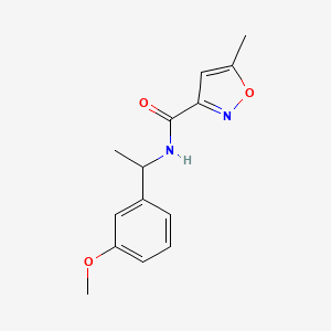 N-[1-(3-methoxyphenyl)ethyl]-5-methyl-1,2-oxazole-3-carboxamide