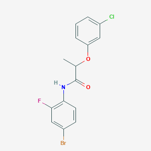 N-(4-bromo-2-fluorophenyl)-2-(3-chlorophenoxy)propanamide