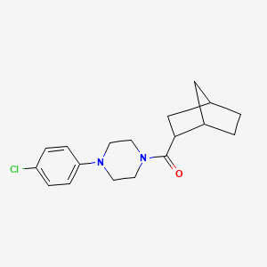 molecular formula C18H23ClN2O B4026795 BICYCLO[2.2.1]HEPT-2-YL[4-(4-CHLOROPHENYL)PIPERAZINO]METHANONE 