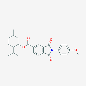 molecular formula C26H29NO5 B402680 5-methyl-2-(propan-2-yl)cyclohexyl 2-(4-methoxyphenyl)-1,3-dioxo-2,3-dihydro-1H-isoindole-5-carboxylate 