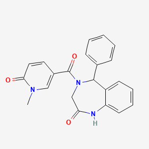 4-[(1-methyl-6-oxo-1,6-dihydropyridin-3-yl)carbonyl]-5-phenyl-1,3,4,5-tetrahydro-2H-1,4-benzodiazepin-2-one