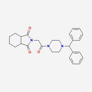 2-{2-[4-(diphenylmethyl)piperazin-1-yl]-2-oxoethyl}hexahydro-1H-isoindole-1,3(2H)-dione