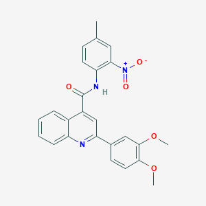 2-(3,4-dimethoxyphenyl)-N-(4-methyl-2-nitrophenyl)-4-quinolinecarboxamide