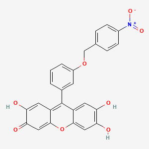 molecular formula C26H17NO8 B4026840 2,6,7-trihydroxy-9-{3-[(4-nitrobenzyl)oxy]phenyl}-3H-xanthen-3-one 