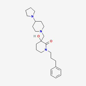 3-hydroxy-1-(3-phenylpropyl)-3-{[4-(1-pyrrolidinyl)-1-piperidinyl]methyl}-2-piperidinone