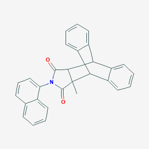 molecular formula C29H21NO2 B402685 15-Methyl-17-(naphthalen-1-yl)-17-azapentacyclo[6.6.5.0~2,7~.0~9,14~.0~15,19~]nonadeca-2,4,6,9,11,13-hexaene-16,18-dione (non-preferred name) 