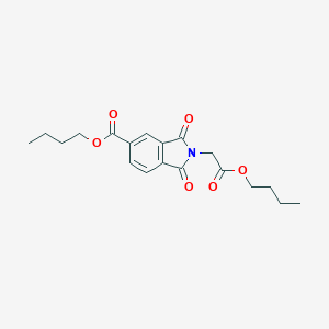 molecular formula C19H23NO6 B402687 2-Butoxycarbonylmethyl-1,3-dioxo-2,3-dihydro-1H-isoindole-5-carboxylic acid butyl ester 