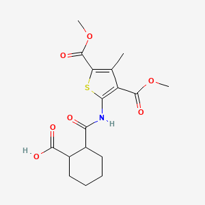 2-{[3,5-Bis(methoxycarbonyl)-4-methylthiophen-2-yl]carbamoyl}cyclohexanecarboxylic acid