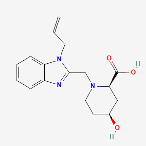 (2R,4S)-4-hydroxy-1-[(1-prop-2-enylbenzimidazol-2-yl)methyl]piperidine-2-carboxylic acid