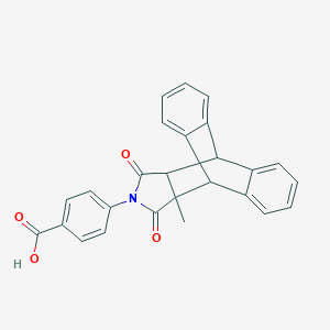 molecular formula C26H19NO4 B402690 4-(15-Methyl-16,18-dioxo-17-azapentacyclo[6.6.5.0~2,7~.0~9,14~.0~15,19~]nonadeca-2,4,6,9,11,13-hexaen-17-yl)benzoic acid 