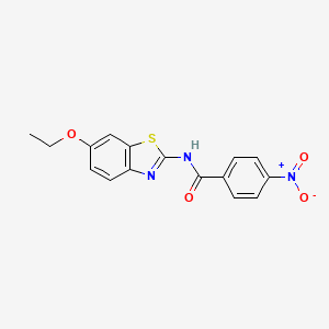 molecular formula C16H13N3O4S B4026906 N-(6-ETHOXY-13-BENZOTHIAZOL-2-YL)-4-NITROBENZAMIDE 