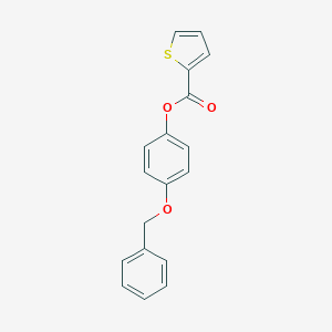 molecular formula C18H14O3S B402691 4-(Benzyloxy)phenyl thiophene-2-carboxylate 