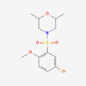 4-[(5-bromo-2-methoxyphenyl)sulfonyl]-2,6-dimethylmorpholine