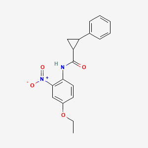 molecular formula C18H18N2O4 B4026932 N-(4-ethoxy-2-nitrophenyl)-2-phenylcyclopropanecarboxamide 