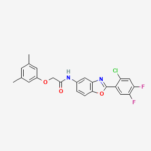 N-[2-(2-chloro-4,5-difluorophenyl)-1,3-benzoxazol-5-yl]-2-(3,5-dimethylphenoxy)acetamide