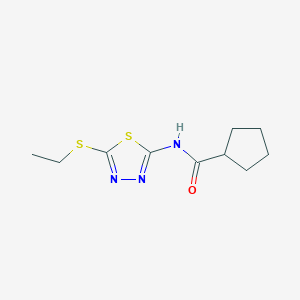 N-[5-(ethylsulfanyl)-1,3,4-thiadiazol-2-yl]cyclopentanecarboxamide