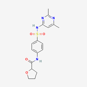 molecular formula C17H20N4O4S B4027014 N-{4-[(2,6-DIMETHYL-4-PYRIMIDINYL)SULFAMOYL]PHENYL}TETRAHYDRO-2-FURANCARBOXAMIDE 