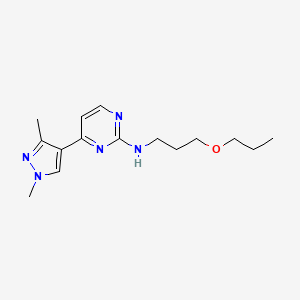 4-(1,3-dimethyl-1H-pyrazol-4-yl)-N-(3-propoxypropyl)pyrimidin-2-amine