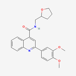 2-(3,4-dimethoxyphenyl)-N-(tetrahydro-2-furanylmethyl)-4-quinolinecarboxamide