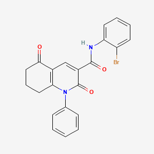 N-(2-bromophenyl)-2,5-dioxo-1-phenyl-1,2,5,6,7,8-hexahydro-3-quinolinecarboxamide