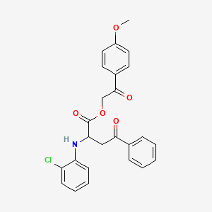 2-(4-methoxyphenyl)-2-oxoethyl 2-[(2-chlorophenyl)amino]-4-oxo-4-phenylbutanoate