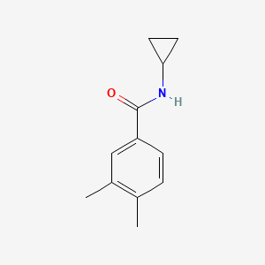 molecular formula C12H15NO B4027126 N-cyclopropyl-3,4-dimethylbenzamide 