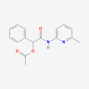 molecular formula C16H16N2O3 B4027145 Acetic acid (6-methyl-pyridin-2-ylcarbamoyl)-phenyl-methyl ester 