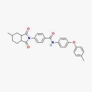 4-(5-methyl-1,3-dioxooctahydro-2H-isoindol-2-yl)-N-[4-(4-methylphenoxy)phenyl]benzamide