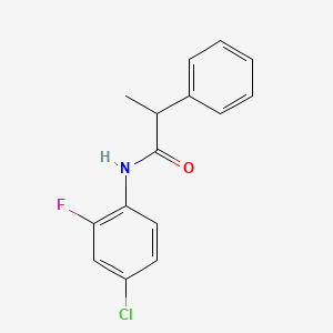 N-(4-chloro-2-fluorophenyl)-2-phenylpropanamide