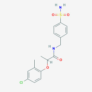 2-(4-chloro-2-methylphenoxy)-N-[(4-sulfamoylphenyl)methyl]propanamide