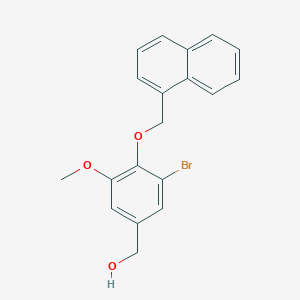 molecular formula C19H17BrO3 B4027194 [3-bromo-5-methoxy-4-(1-naphthylmethoxy)phenyl]methanol 