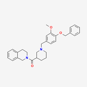 {1-[4-(benzyloxy)-3-methoxybenzyl]piperidin-3-yl}(3,4-dihydroisoquinolin-2(1H)-yl)methanone