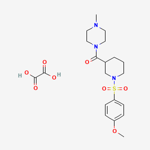 molecular formula C20H29N3O8S B4027222 [1-(4-Methoxyphenyl)sulfonylpiperidin-3-yl]-(4-methylpiperazin-1-yl)methanone;oxalic acid 