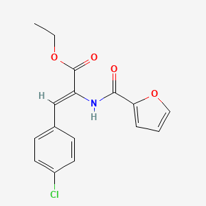 molecular formula C16H14ClNO4 B4027233 ethyl 3-(4-chlorophenyl)-2-(2-furoylamino)acrylate 