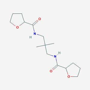 molecular formula C15H26N2O4 B4027252 N,N'-(2,2-dimethylpropane-1,3-diyl)ditetrahydrofuran-2-carboxamide 