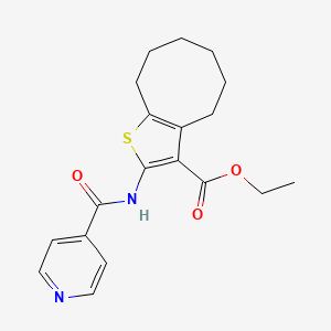 ethyl 2-(isonicotinoylamino)-4,5,6,7,8,9-hexahydrocycloocta[b]thiophene-3-carboxylate