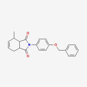 molecular formula C22H21NO3 B4027257 2-[4-(benzyloxy)phenyl]-4-methyl-3a,4,7,7a-tetrahydro-1H-isoindole-1,3(2H)-dione 