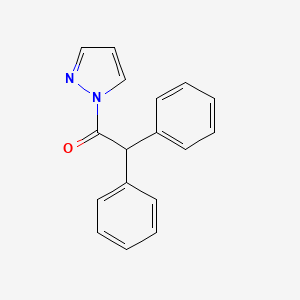 molecular formula C17H14N2O B4027261 2,2-diphenyl-1-(1H-pyrazol-1-yl)ethanone 