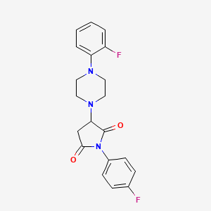 1-(4-Fluorophenyl)-3-[4-(2-fluorophenyl)piperazin-1-yl]pyrrolidine-2,5-dione