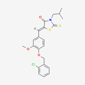 5-{4-[(2-chlorobenzyl)oxy]-3-methoxybenzylidene}-3-isobutyl-2-thioxo-1,3-thiazolidin-4-one